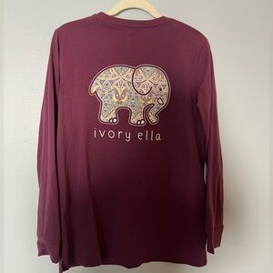 Purple Long Sleeve Ivory Ella Tee